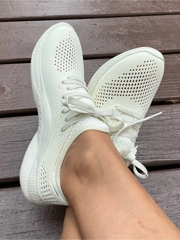 Lightweight CROCS Women's Lace-Up Sneakers - Image 2