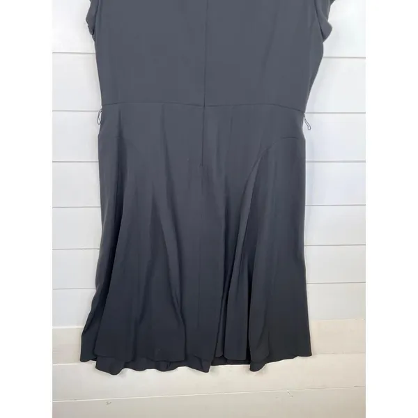 Lauren Ralph Lauren Black Short Sleeve Metal Plaque Keyhole Crew Neck Dress 16 - Image 8