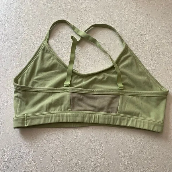 Gymshark Light Green Ruched Sports Bra XS-S Yoga Activewear - Image 3