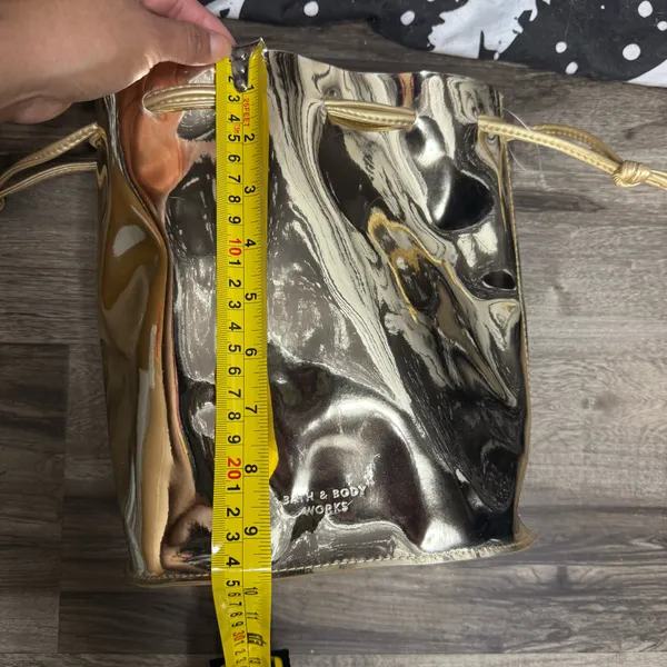 Bath & Body Works Metallic Gold Cosmetic Bag - Image 6