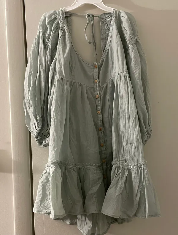 Free People NWT Mint Green Mini tunic dress - Image 2