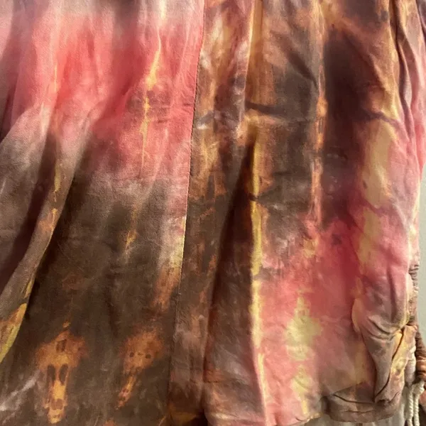 Nectar clothing Brown & Pink Tie Dye Romper M Medium Bust 34” 36” Viscose - Image 4