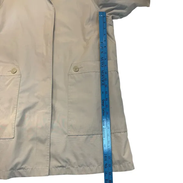 London Fog Women‎ Beige Trench Coat Barncoat Vintage Retro Cozycore Size 14 - Image 13