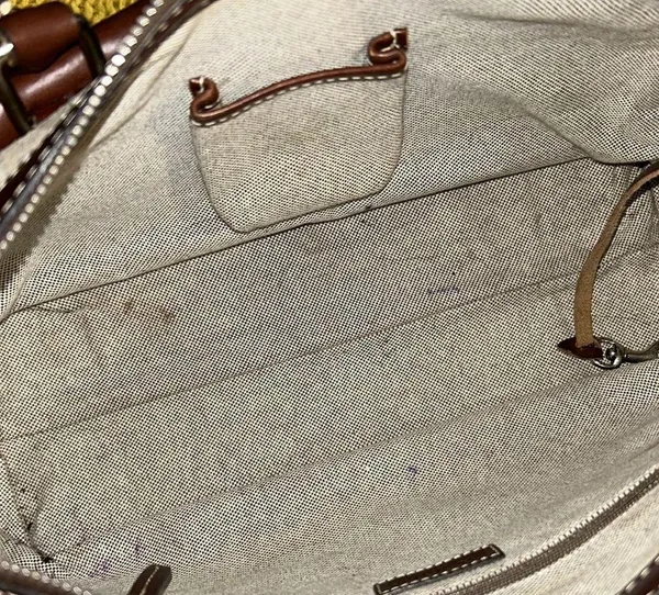 Dooney & Bourke Vintage Signature Beige Monogram Handbag - Image 11