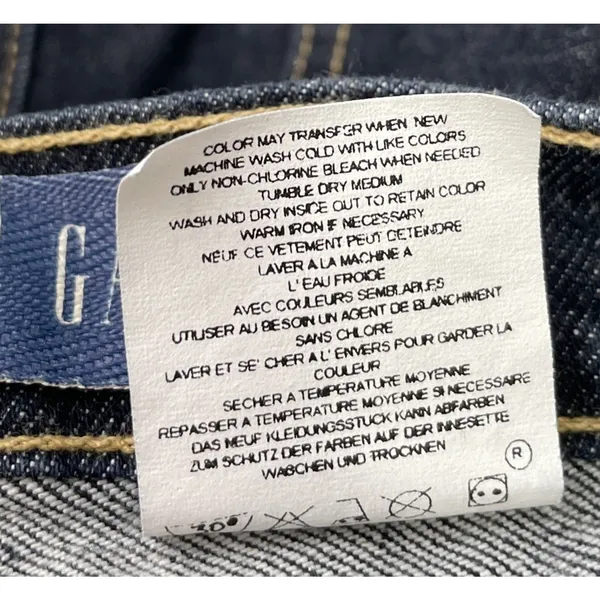 GAP Low Rise Flare Jeans Size 12 Dark Wash Denim Blue Jeans Y2K 2000s Classic - Image 6