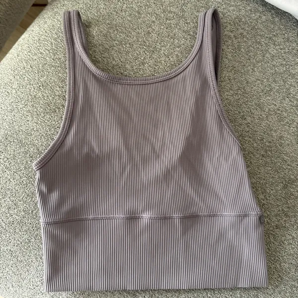 Lululemon Power Pivot Tank Top *Rib Dusky Lavender Size 4 - Image 4