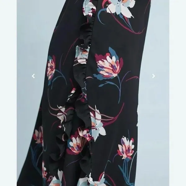 Anthropologie w5 Lillium floral ruffle detail skirt medium - Image 2