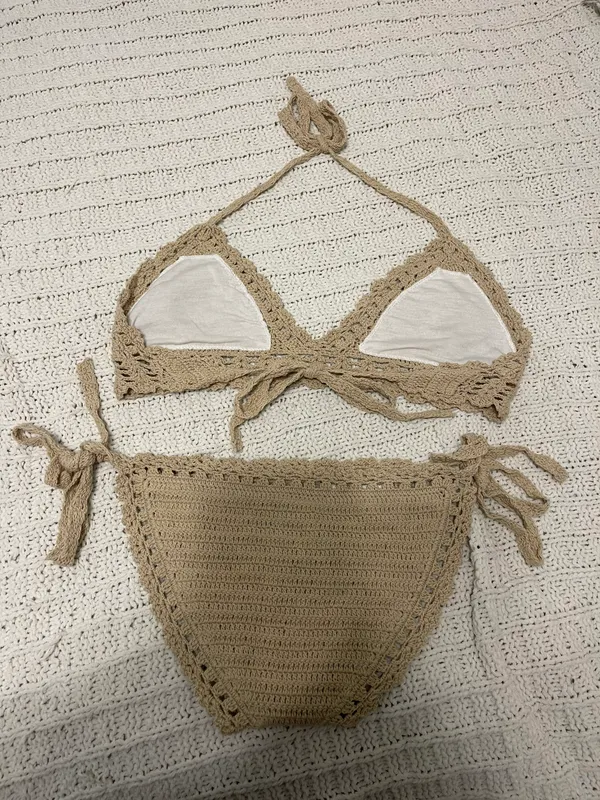 Beige Knit Swimsuit  - Image 2