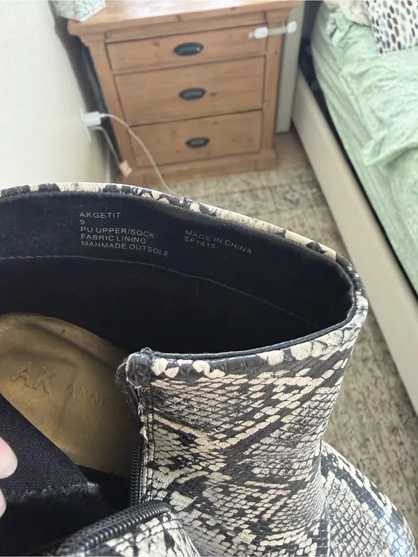 AK Anne Klein snake print bootie - Image 5