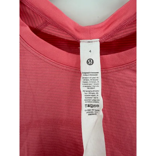 Lululemon Swiftly Tech Long Sleeve Crew Women 4 Pink Seamless Active Gorpcore - Image 3