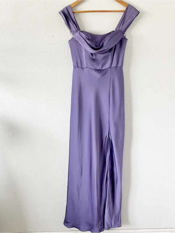 Birdy Grey Mia Dusty Lilac Matte Satin Bridesmaid Formal Dress - Image 2