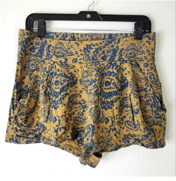 Free People Sayulita Paisley Draped Pocket Shorts Sz M - Image 4