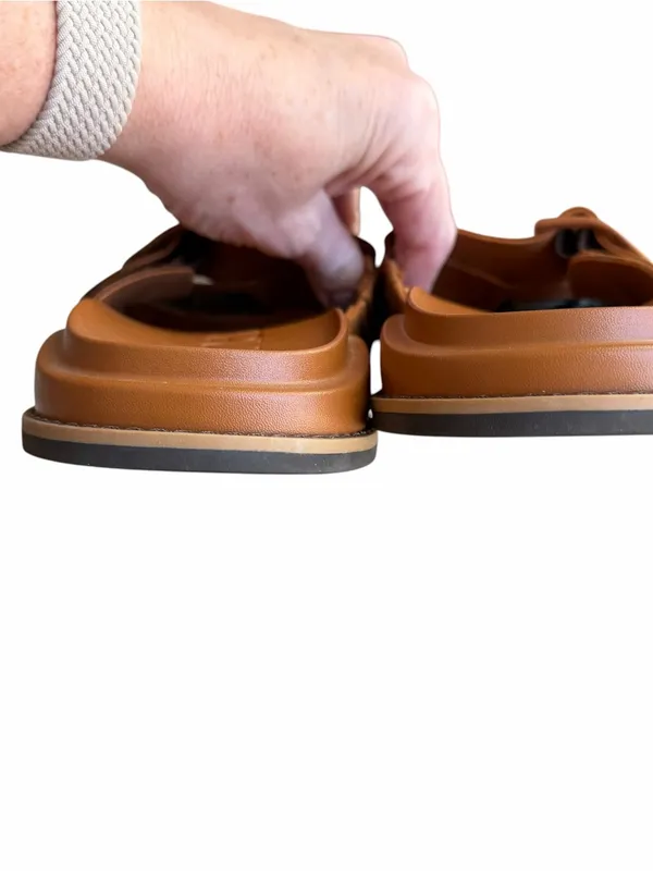 Chaco - Townes Slide Cashew Brown Nubuck Leather Sandals Sz 7 - Image 5