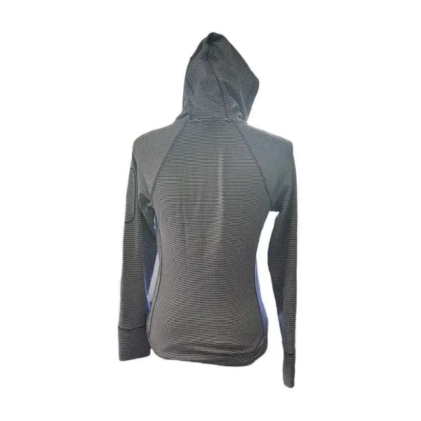 Athleta‎ Heavenly Heights Blue White Striped Hooded Pullover Sweatshirt XS - Image 2