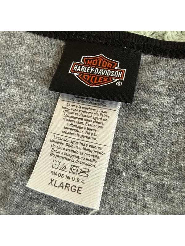 Harley Davidson Tee Shirt Womens XL Extra Large Gray Big Barn Des Moines Biker - Image 5