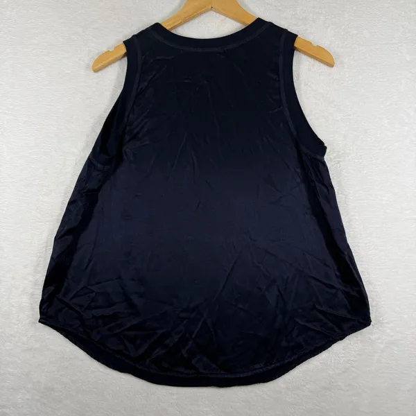 Michael Stars Navy Blue Sleeveless Satin Finish Tank Top DST005 Womens‎ Medium - Image 7