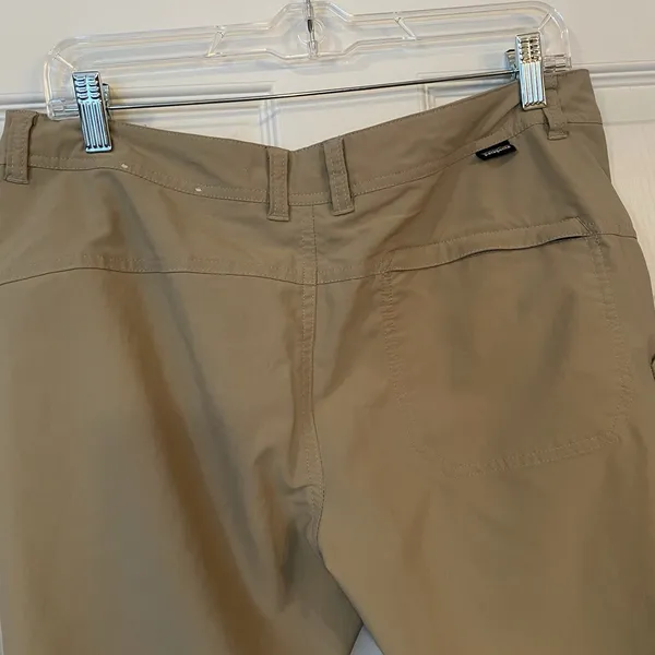 Patagonia Rock Craft Women's Pants Sz 10 Tan Roll Up‎ Climbing Trekking 40+UPF - Image 6