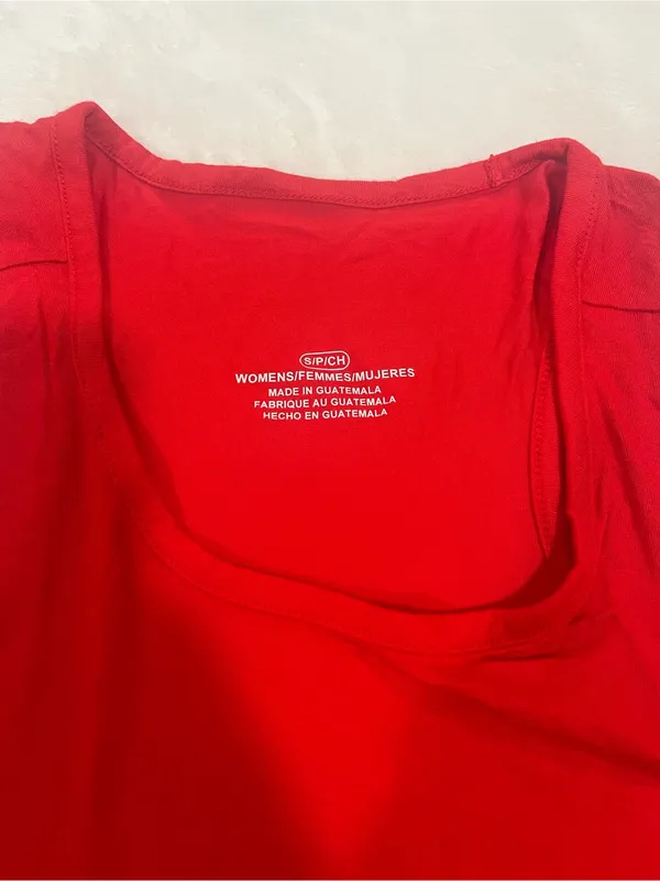 Vibrant Red Racerback Tank Top - Image 3