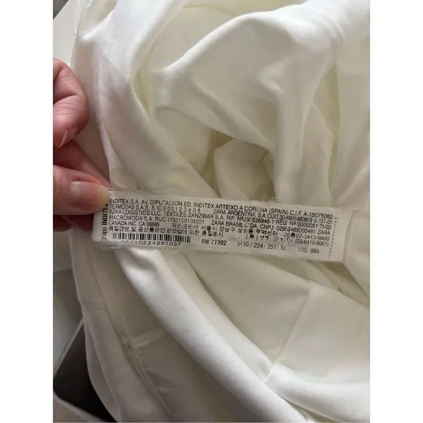 Zara W&B Collection Sleeveless Long Dress Size Medium White - Image 3