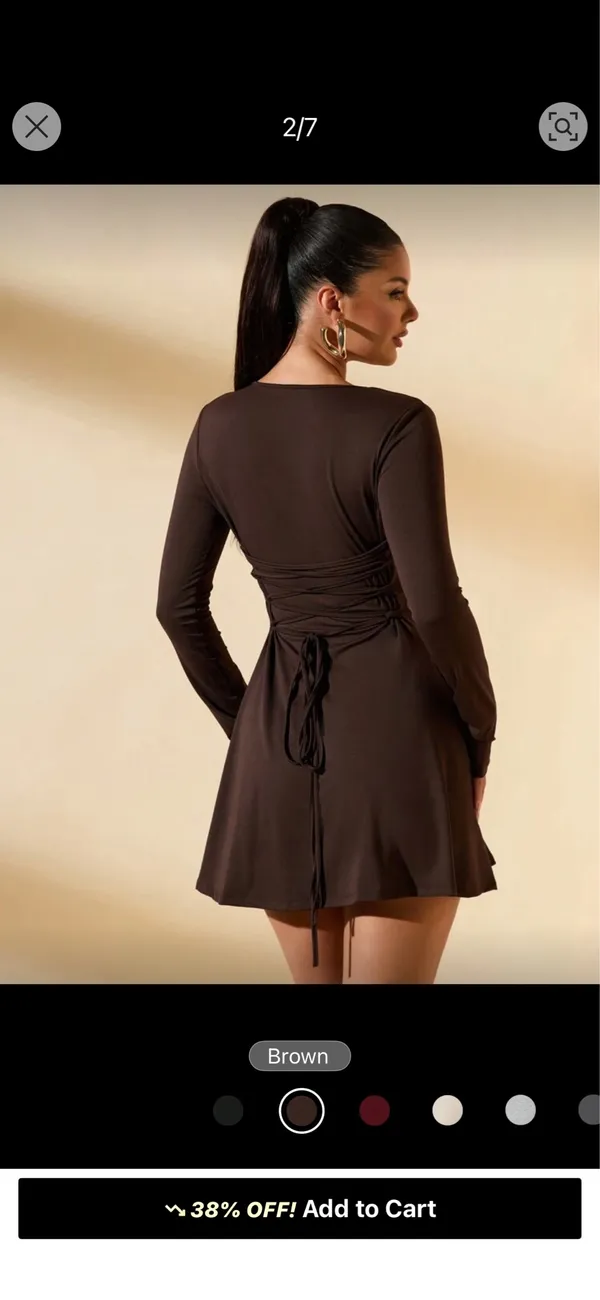 Shein Long Sleeve Dress - Image 2