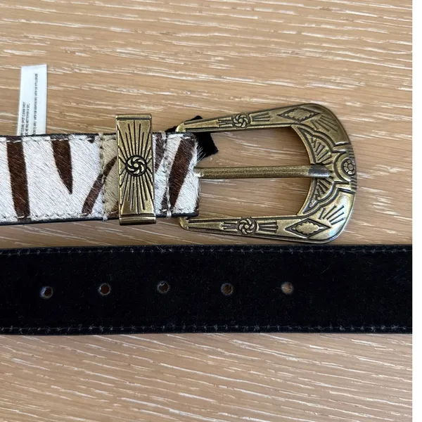 BDG Belt Zebra Size S White Brown - Image 2