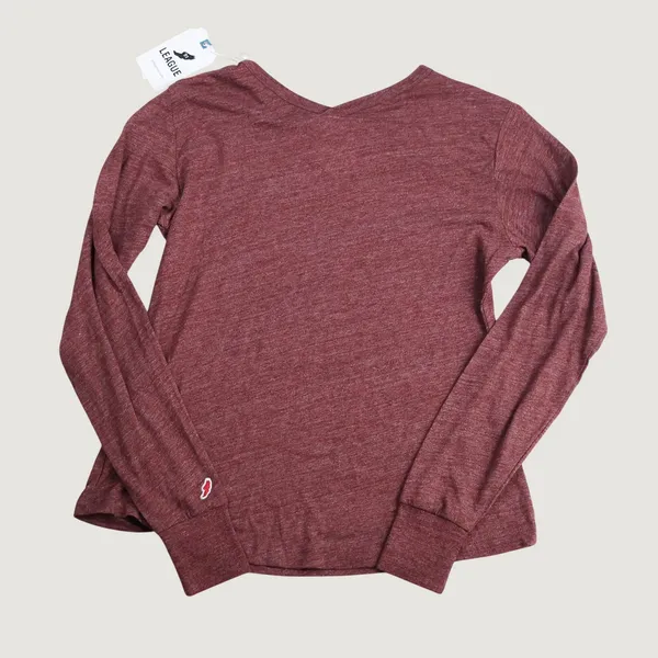 League 91 Arizona State Sun Devils Women S Heather Maroon Long Sleeve Tee NWT - Image 3