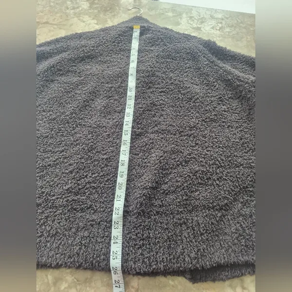 Barefoot Dreams QVC comfy button sweatshirt Cozy Chic Charcoal Teddy Jacket 2X - Image 10