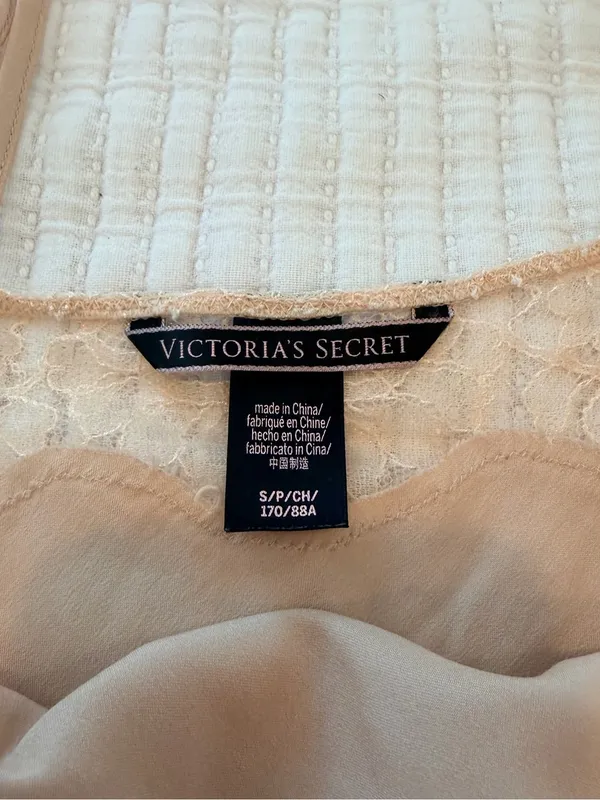Victoria's Secret Y2K Vintage Silk Lace-Trim Slip Dress Blush Tan Women’s Small - Image 6