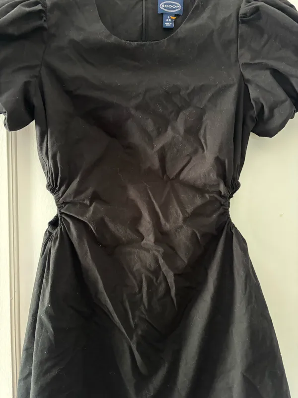 Y2K Black Poplin Dress - Image 3