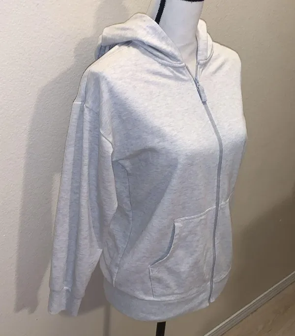 DSG light grey full zip up hooded sweatshirt - Image 3