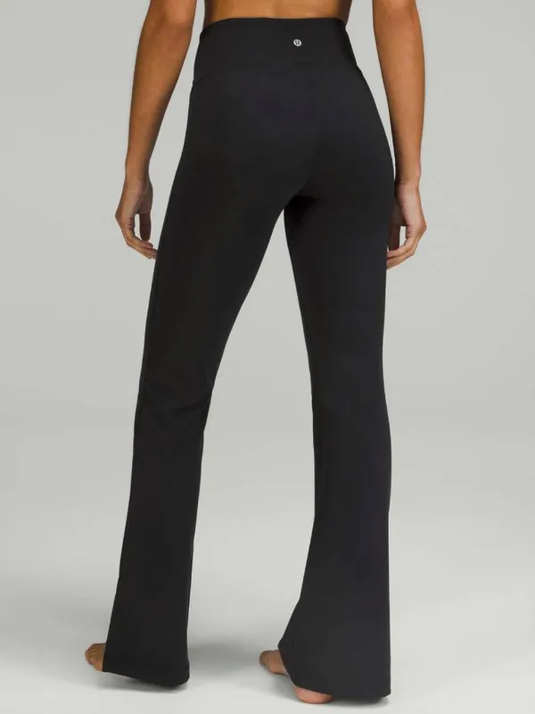 Lululemon Groove Super-High-Rise Split-Hem Flare Pant Nulu, Black - Image 2
