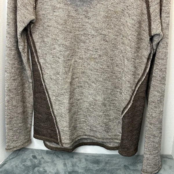 KUHL Nova Womens Brown Knit Cowl Neck Wool Blend Pullover Sweater Sz M - Image 3