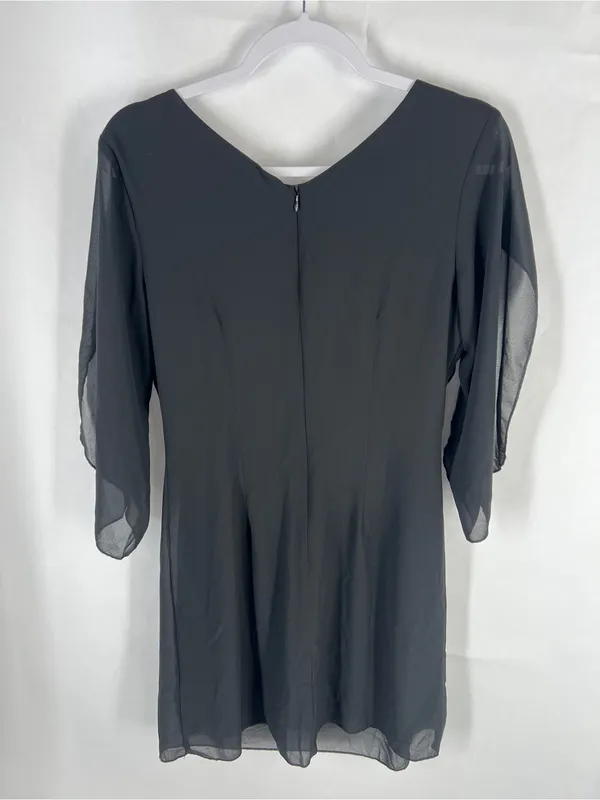 Grace Karin Black Chiffon Split Sleeve Shift Dress Size S NWT - Image 7