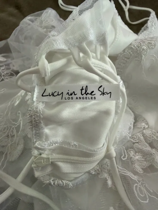 White Lace Lucy in the Sky Romper - Image 3