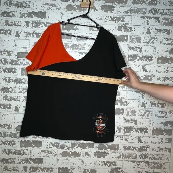 Harley Davidson | women off the shoulder vneck top - Image 8