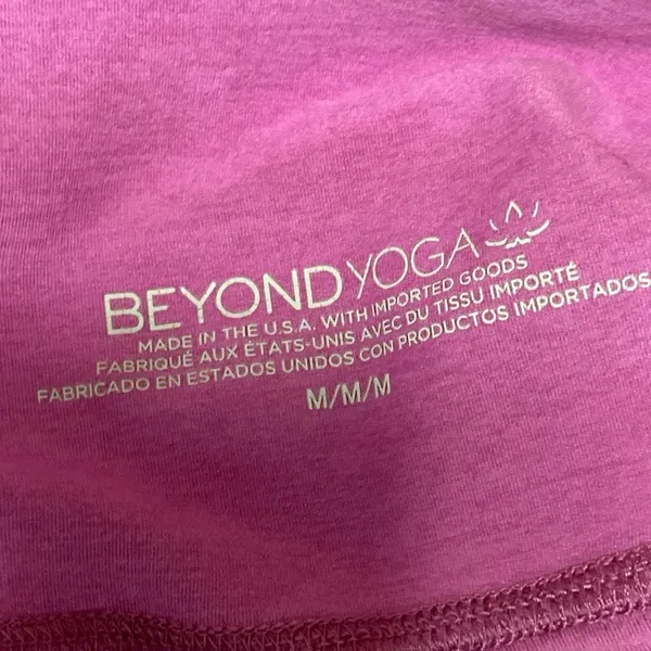 Beyond Yoga Women's Pink High Rise Workout Gym Athletic Leggings Pants Size M - Image 4