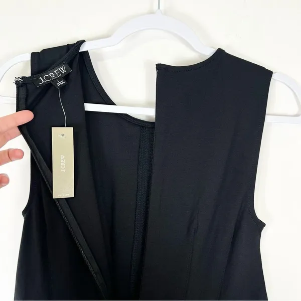J. Crew Nadia Dress in Ponte Black Seamed Darted Size Small Office Spring - Image 9