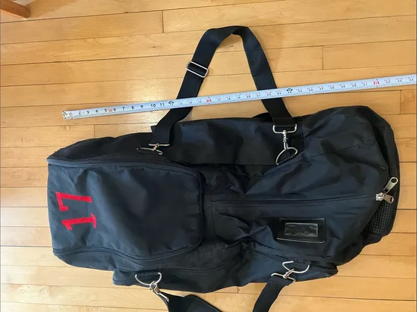 Softball Large Black Clip On Field Gear Duffle Bag 32 Inches Red 17 - Image 2