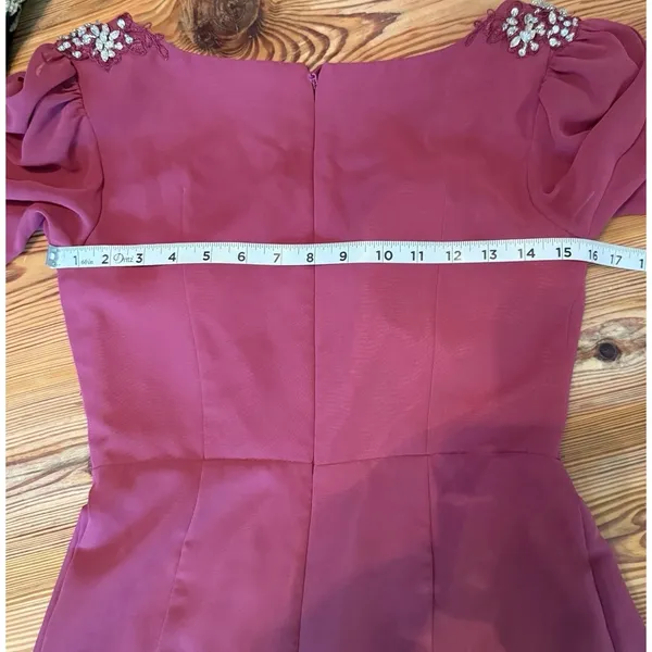 Azazie Gypsy‎ Dress Sz A2 Burgundy Maxi Formal Mother Bride Wedding Bridesmaid - Image 11