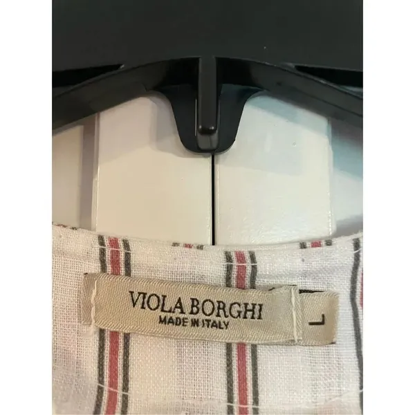 Viola Borghi made in Italy striped lace up tunic coverup - Image 5