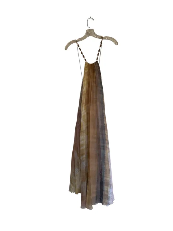 Nwot Zara Women Tie Dye Pleated Halter Dress Multicolored Sz Xs 3666/096 - Image 9