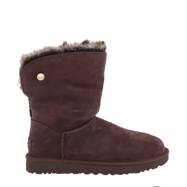 UGG Australia Brown Suede Faux Fur Cuff Winter Boots Womens 10 - Image 4