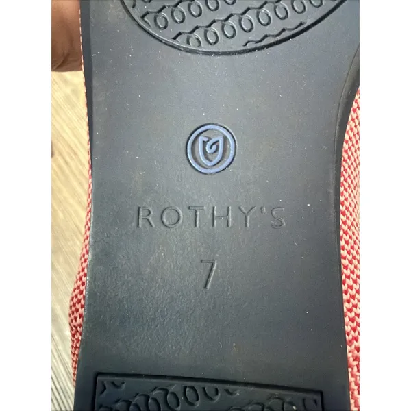 Rothy's Loafer Lollipop Red Retired Print RARE Round Toe Flats womens 7 - Image 4
