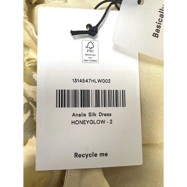Reformation Anaiis Silk Maxi Dress Honeyglow Yellow Floral Cocktail Party Size 2 - Image 11