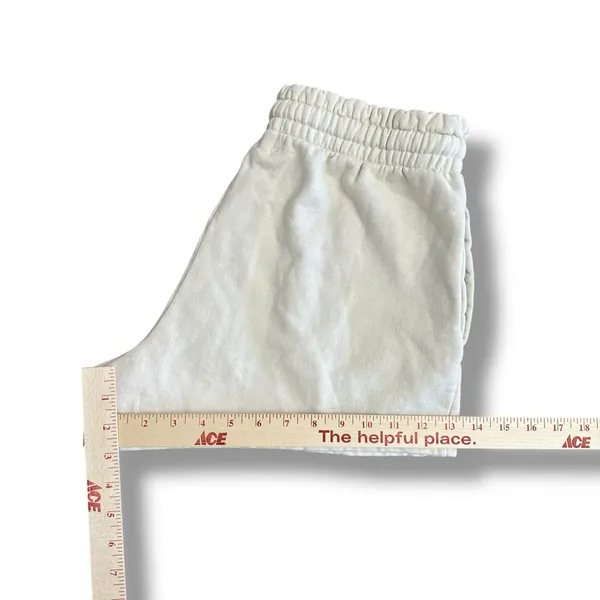 Talentless 100% Cotton Fleece Lounge Shorts Women’s Medium Cream Off White‎ - Image 5
