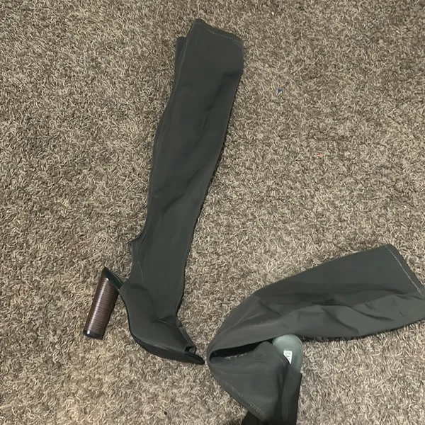 Cape Robbin “Connie” Knee High Boots‎ Army Green Nylon - Image 2
