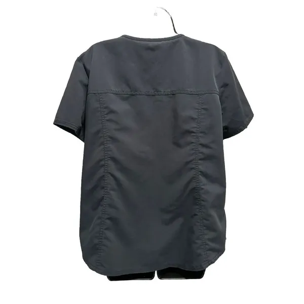 Scrubstar Ultimate Gray Scrub Top V-neck‎ Pockets Medical Size Large - Image 3