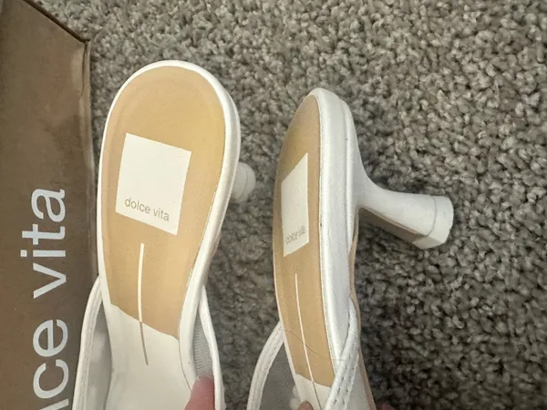 Dolce Vita White Kitten Heels - Image 3