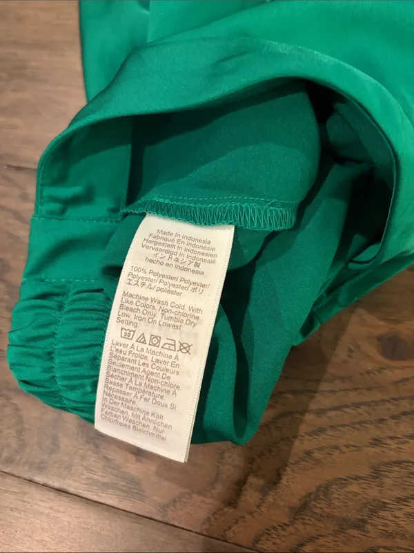 New With Tags JCrew Factory Kelly Green Satin Skirt Sz S - Image 6