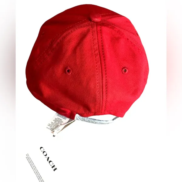 NWT Coach Varsity C Cap Red/ Black M/L - Image 3